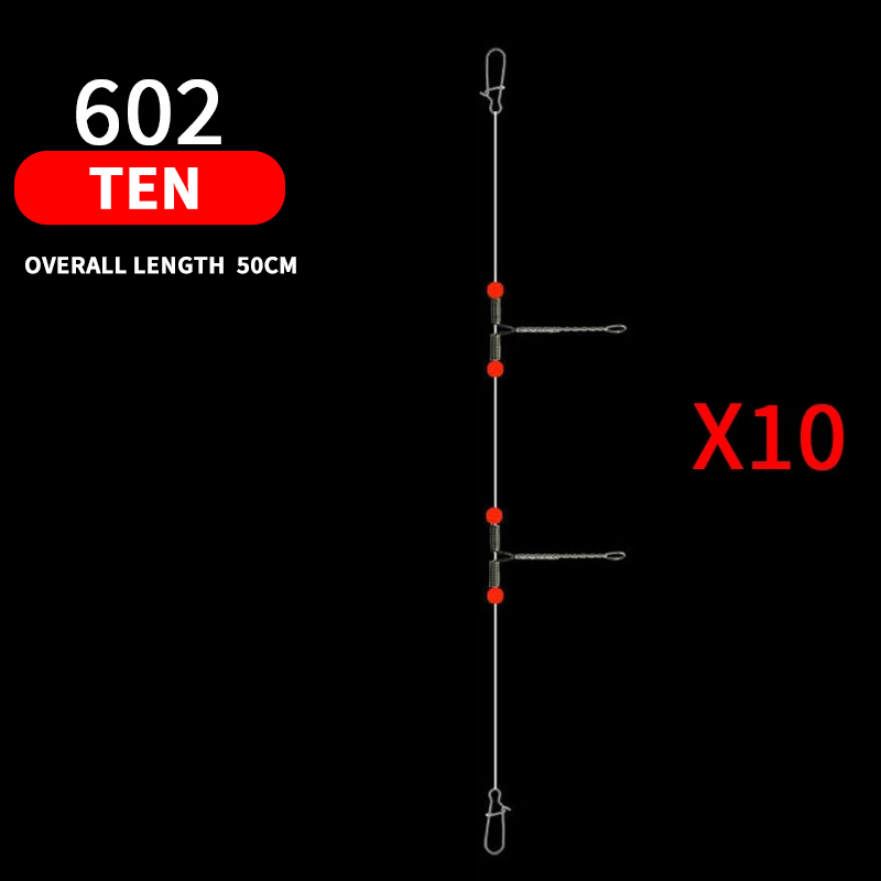 PD Fishing Tackle Sea Fishing Tenpin T-Shape Small Twisted Line Set Freshwater Roadrunner Subline Y-Shape Fishing Bracket: Brown