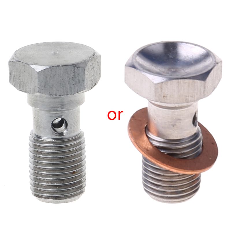 3/8x24 UNF AN-3 JIC Stainless Steel Bolt 20mm Long Brake Hose Fitting Eye