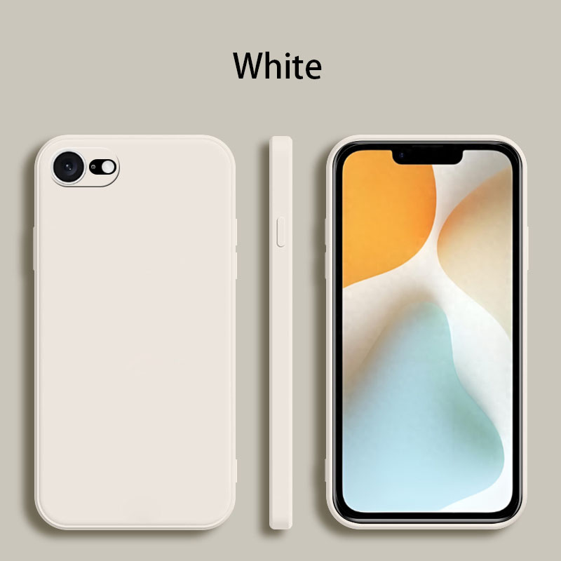 Til iphone 7 telefondeksel iphone 8 tpu luksuriøst støtsikkert originalt flytende silikondeksel iphone  se 7 8 pluss deksel: Abs / Hvit