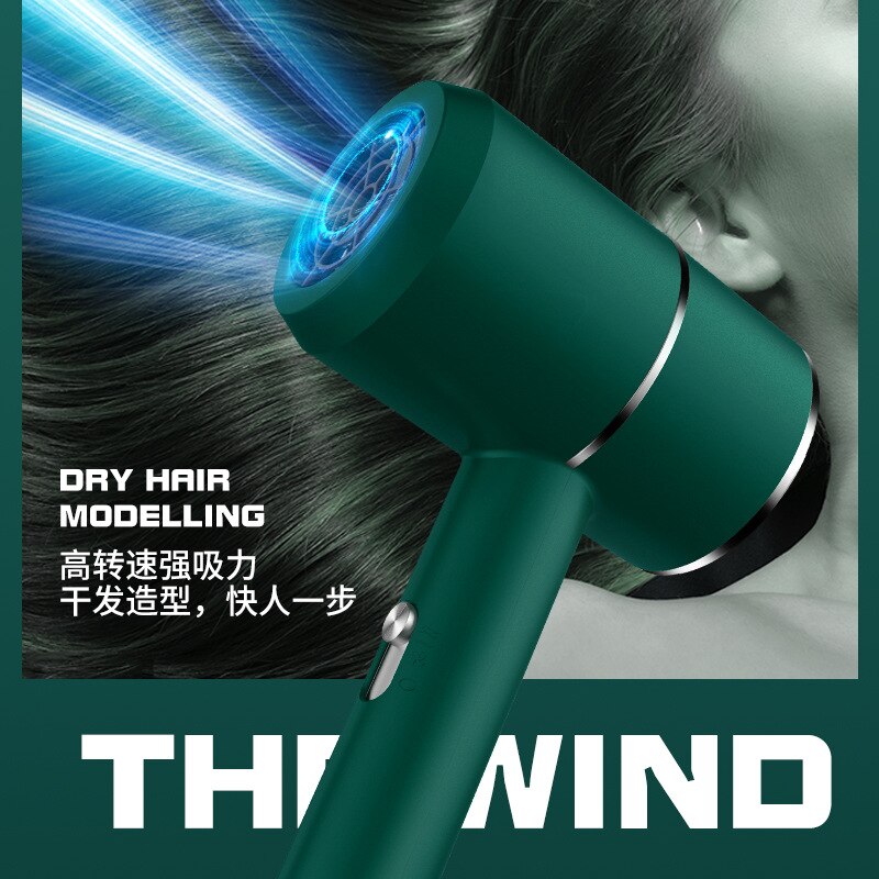 Portable Travel Hair Dryer 1200W Quick Dry Hairdryer 220V Household Mute and Cold Anion Hair Care