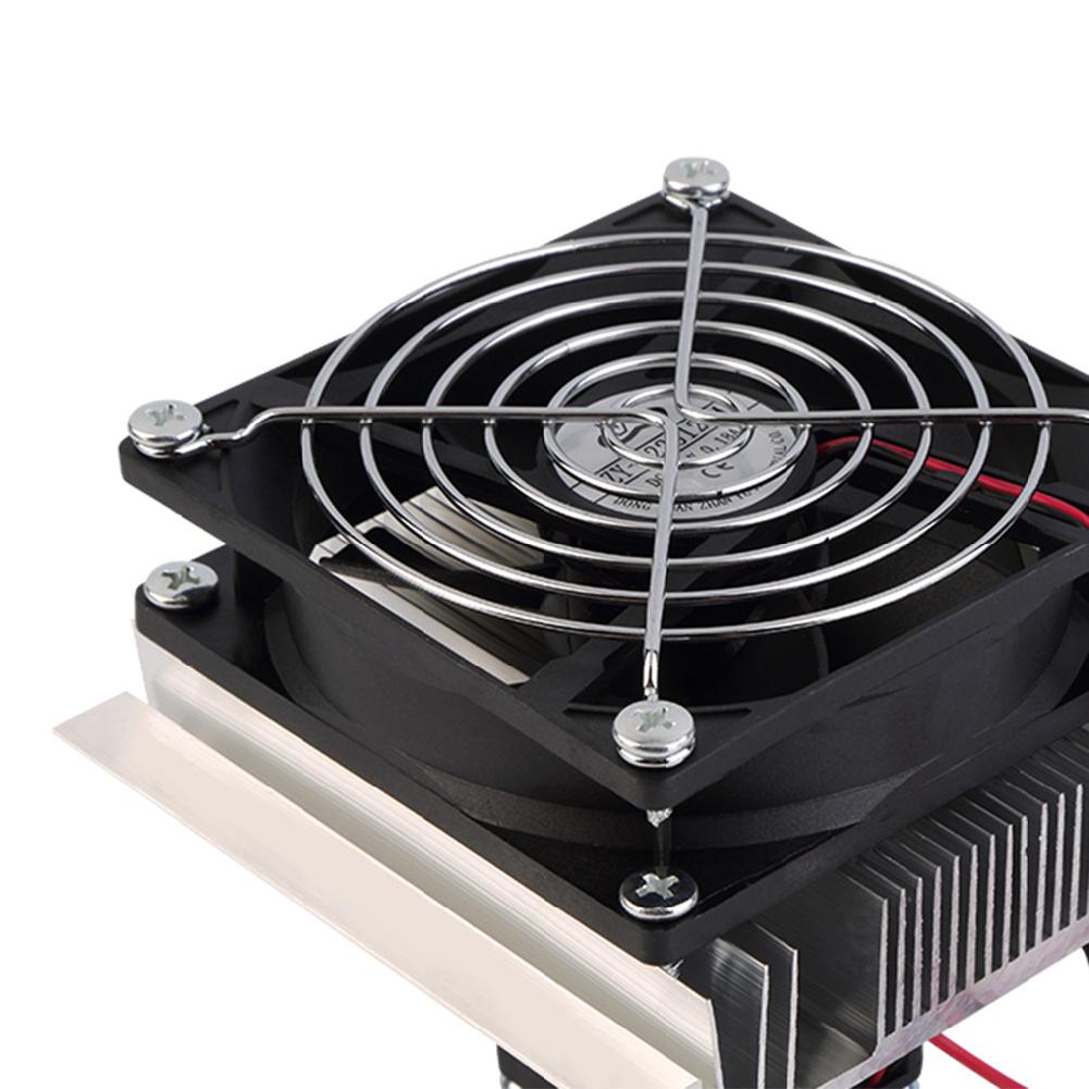 12V 6A termoelektrik Peltier soğutma soğutucu Fan soğutma sistemi kiti 6W (siyah gümüş)