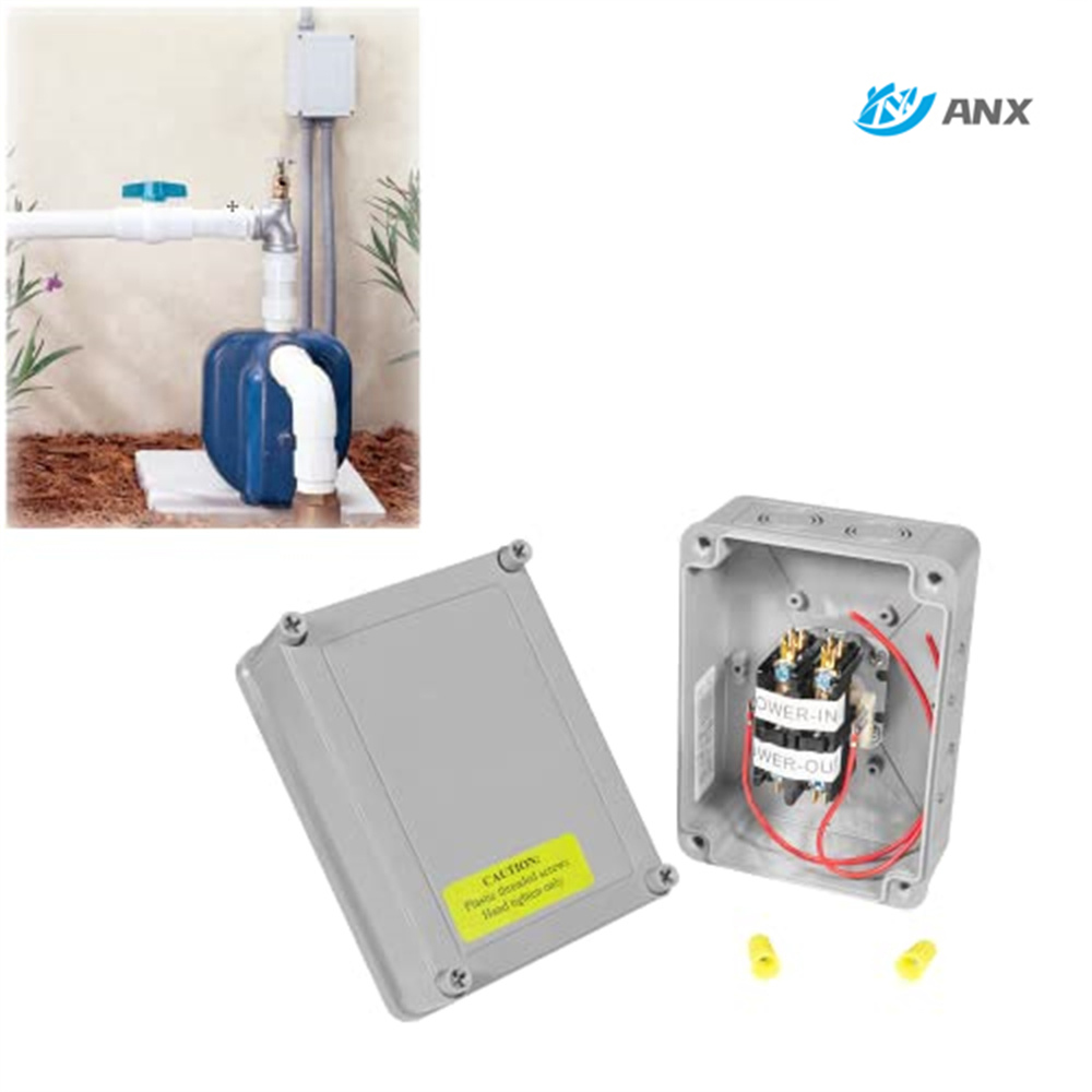 1522 Pump Start Relay for Irrigation Systems with Housing 3 HP / 110V / 220V 24V Coil for Garden Grass Sprinkler Sprinkler Pumps