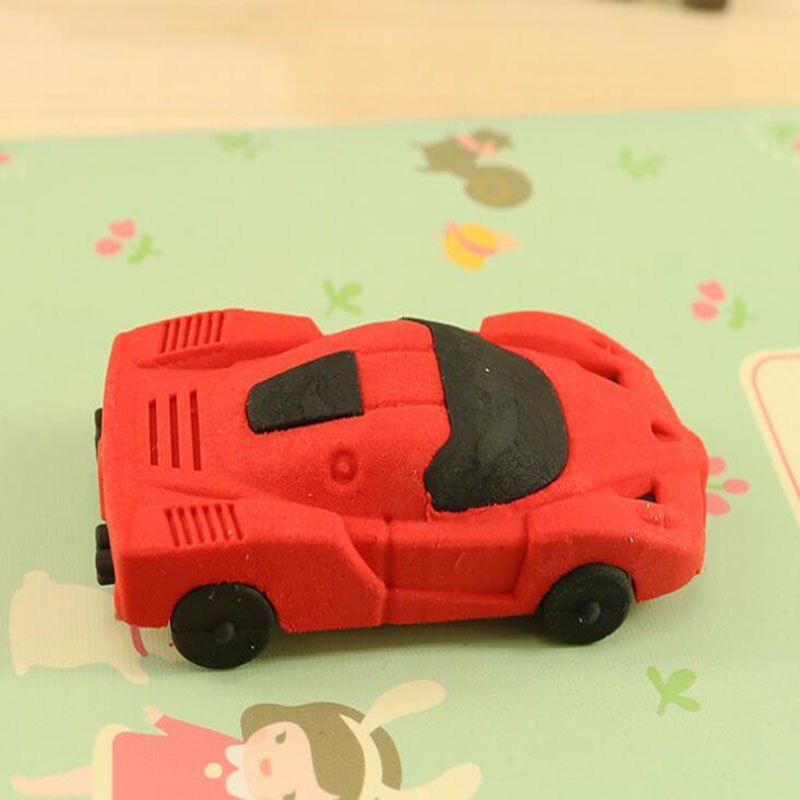 Borrador de dibujos animados para coche DIY, goma de borrar Kawaii para niño, de aprendizaje para niño, papelería, suministros de oficina y escuela