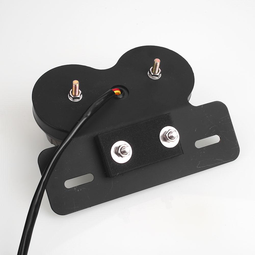 Universal Motorcycle Dual LED Tail Light Smoked Lens Plastic Integrated Light Turn Signal Brake Light Rear Driving Lamp
