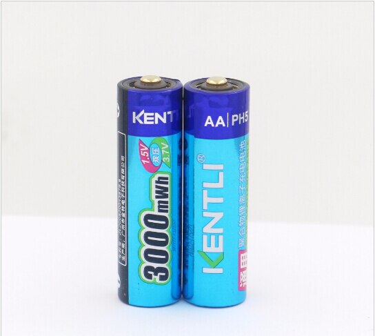 Neue Leistungsstarke KENTLI Batterie AA 1,5 V 3000mWh Polymer Lithium-li-Ion Akkus Halloween Weihnachten ect.: 2Stck Batterie