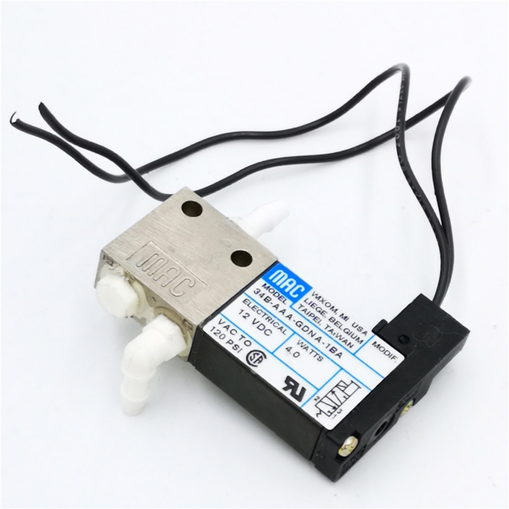 Stati Uniti Mac valvola solenoide miniatura ad Alta velocità in miniatura valvola a tre gareggiare 5 millimetri filettato comune 34B-AAA-GDNA-1BA