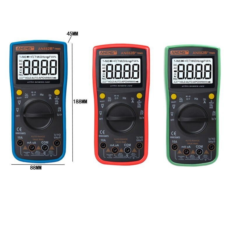 Digital Multimeter LCD DC Voltmeter Ammeter Tester Handheld Electrician Voltmeter And Ammeter
