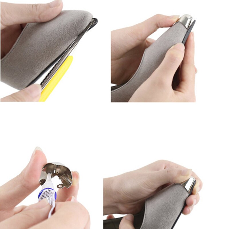 1 par de zapatos de Metal con protección para los dedos del pie, zapatos de tacón alto, Accesorios de reparación rotos, decoraciones para zapatos