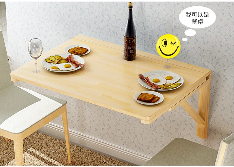 Solid wood folding table wall computer desk writing desk wall hanging study desk folding table desk computer desk