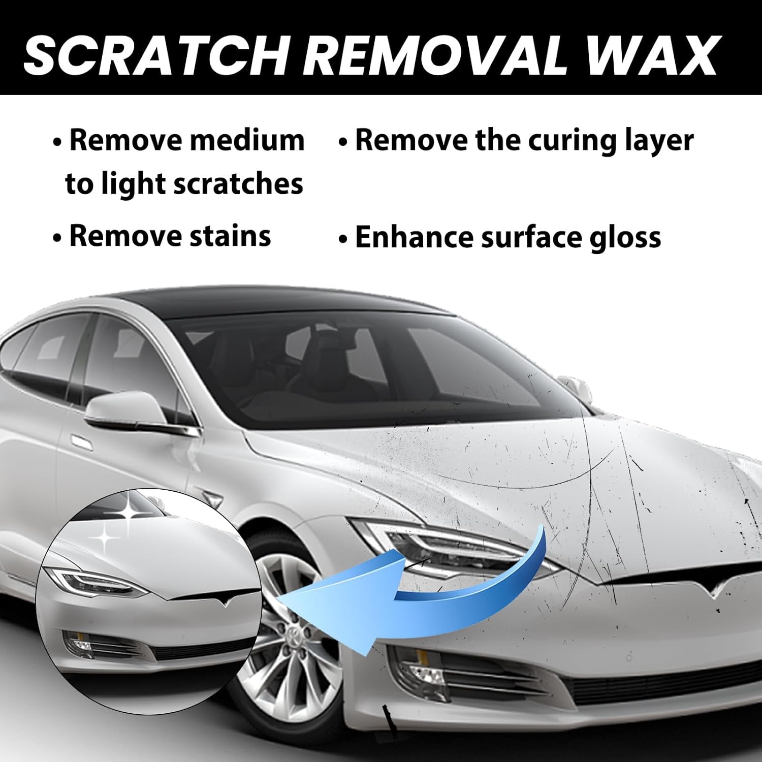 Scratch Repair Wax for Car Scratch Repair Paste Polishing Wax Car Scratch Remover for Kit(1Pack)