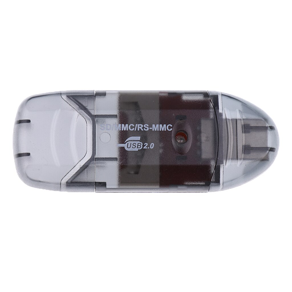 Usb 2.0- minneskortläsare-adapter för sd sdhc tf-kort-svart
