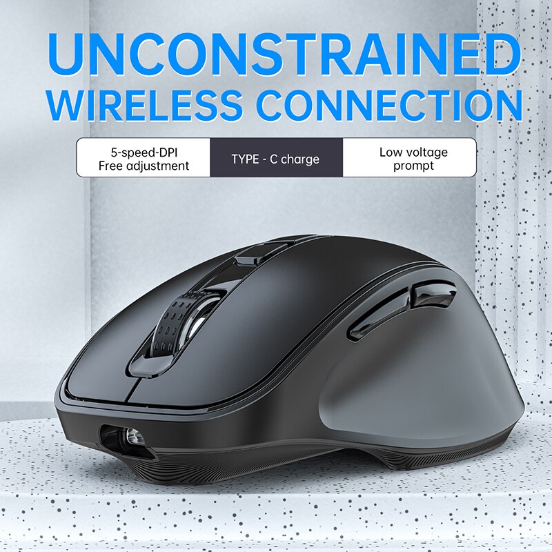 SeenDa Rechargeable Wireless Mouse for Laptop 2.4g Wireless Optical Computer Mouse Vertical Ergonomic