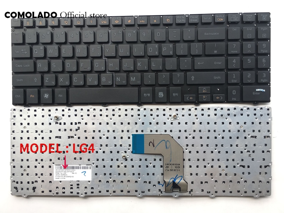 Korean US Laptop Keyboard For LG S530 S530-K S530-G LGS56 S525K S525G S525 SD525 SD530 S535 SD550 S550 S560 LGS52 LGS53 LGS55: Grey
