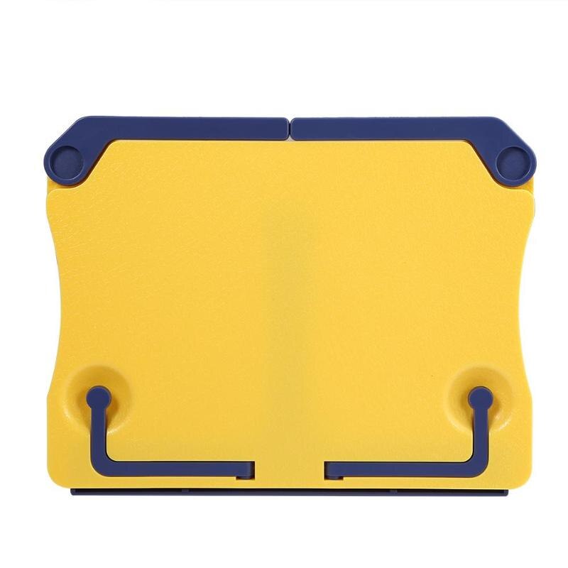 Sujetalibros de ABS plegable portátil, 5 colores, libro de lectura, lámina de soporte, estante de música, organizador de escritorio, soporte de teléfono y tableta: Amarillo