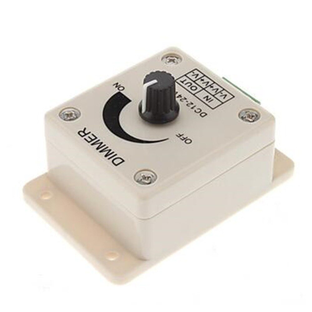 Ledd dimmer  dc12-24v 8a regulator justerbar lysstyrkebryterkontroller for enkeltfarget stripelys