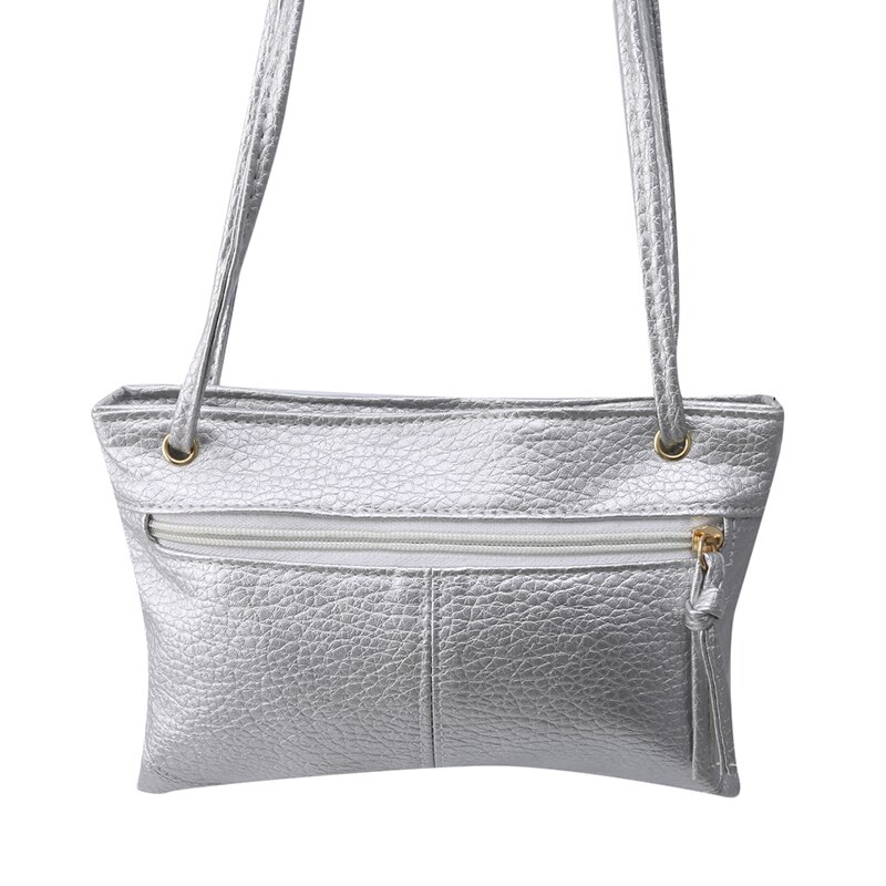 Koreanischen Sommer Frauen Umhängetasche Leder Einfarbig Reißverschluss Damen Mädchen Kupplung Schulter Taschen: Light gray