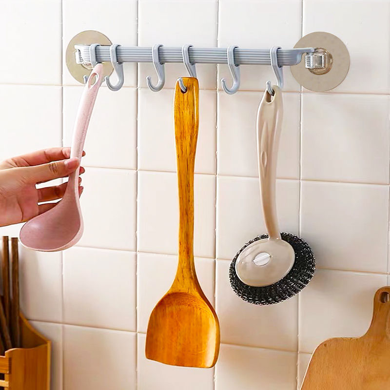 Towel rack, non perforated hanging rack, kitchen supplies, bathroom, bathroom, hook storage rack, wall mounted hook storage rack