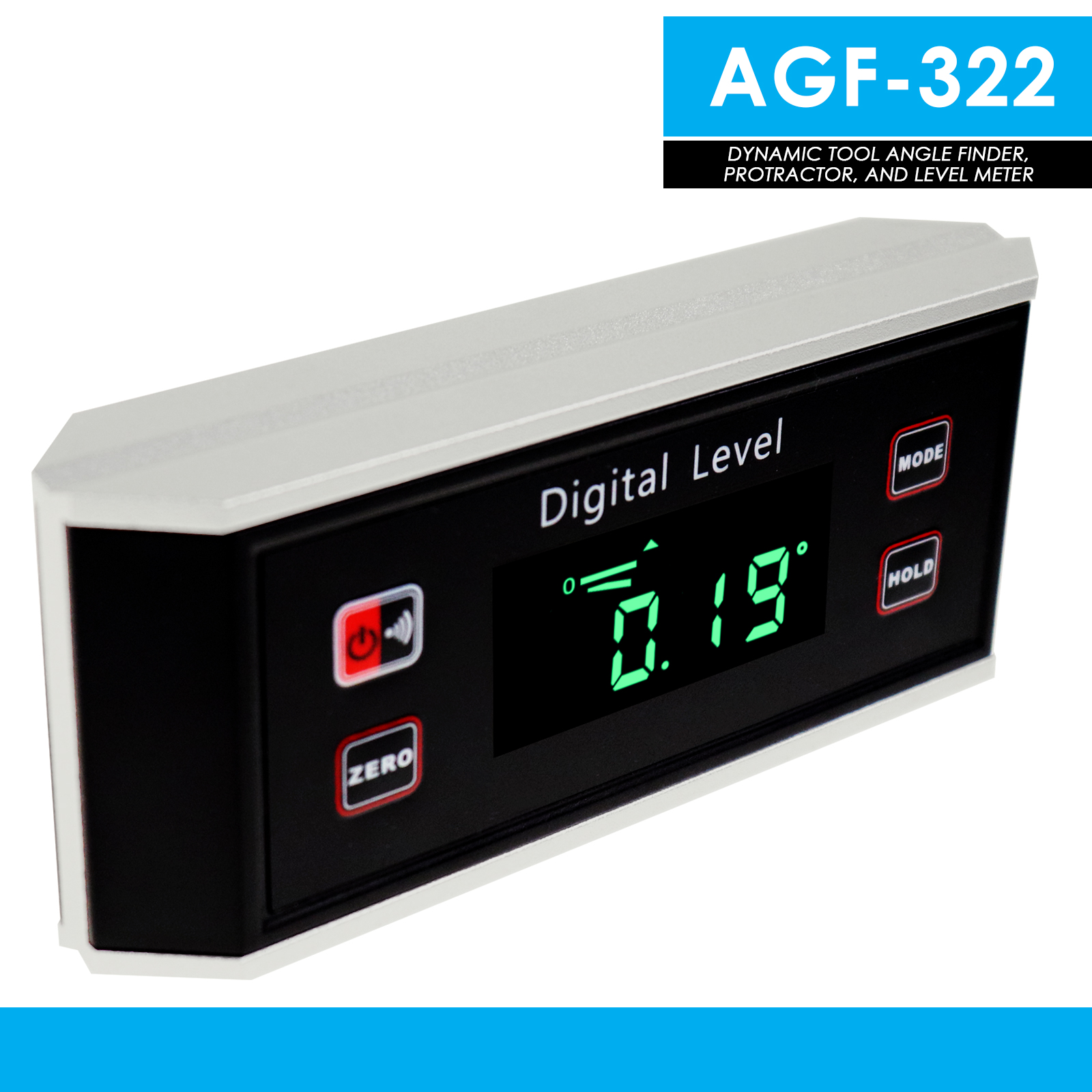 Angle Finder Protractor Inclinometer with 3 Strong Disk Magnet Waterproof Digital Bevel Box Gauge