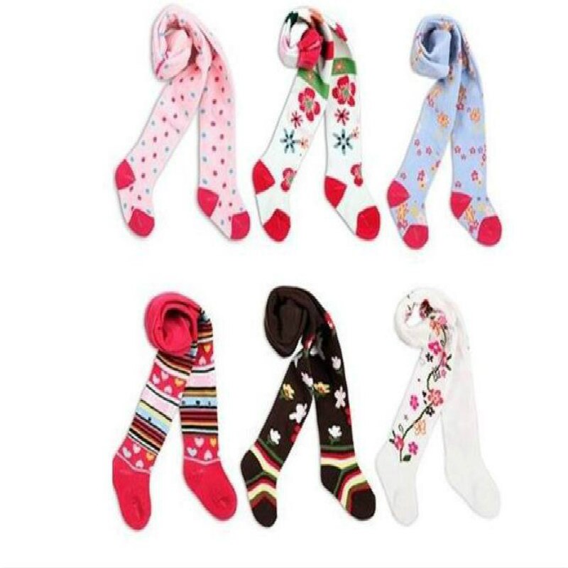 Mooie Baby Meisje Panty Kinderen Panty Voor Slang Been Warmer Lot Kleur Willekeurige 3-24month Jongens Panty 80 90 100 Katoen bloem