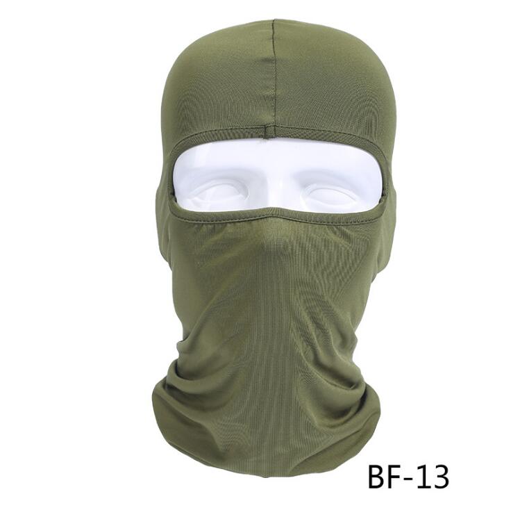 Motocyklowe maski na twarz motocyklowe nakrycia głowy czapka kominiarka letnia oddychająca kominiarka chroniąca przed słońcem: armia zielony