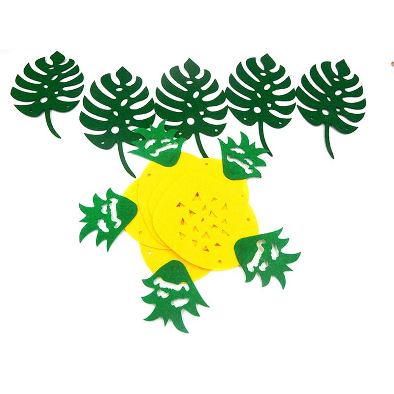 Foto rekvisita bunting banderoller ananas blad flagga baby shower bröllop födelsedag sommar hawaiian tropisk fest dekoration evenemang leveranser