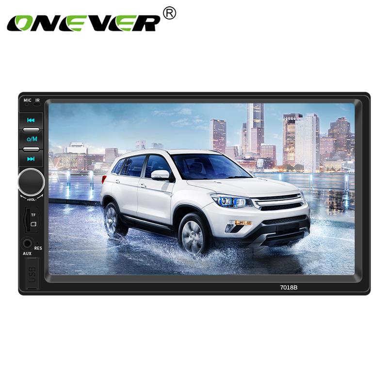 Onever Car Video MP5 Player USB FM Transmitter LCD Display Car Kit With Remote Control Steering Wheel Controls For IOS