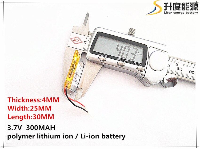 [SD] 402530 3.7V,300mAH,[352530] Polymer lithium ion / Li-ion battery for TOY,POWER BANK,GPS,mp3,mp4,cell phone,speaker