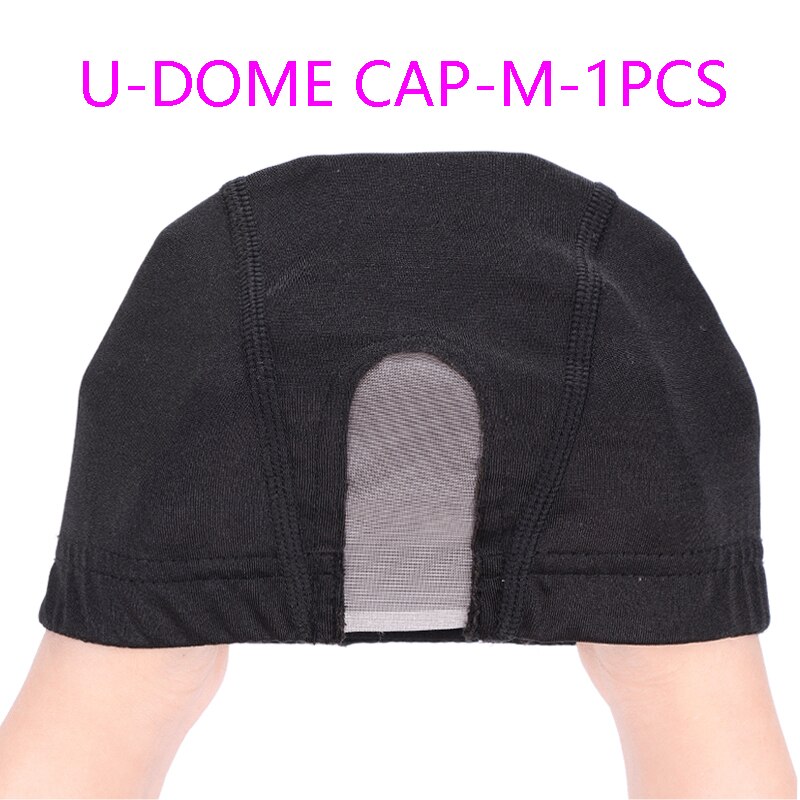 U Part Lace Wig Caps For Making Human Hair Lace Wigs Ventilated Wig Cap Dome Mesh Weaving Cap S M L Size Wig Accessories: U-dome-m-1pcs