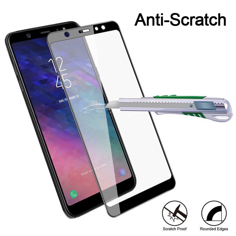 2pcs tempered glass for samsung galaxy a6 plus screen protector for samsung a 6 plus 6plus a6plus protective glas film