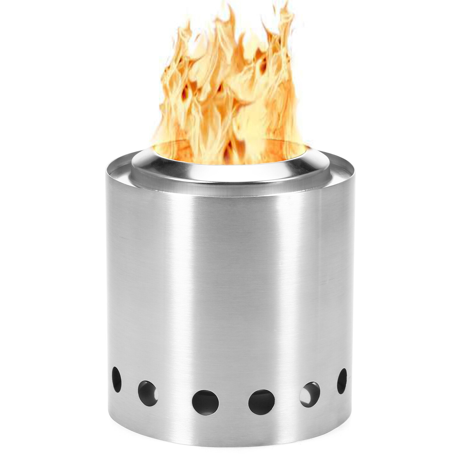 45 Outdoor Wood Burning Camping Stove Portable Low Smoke Stove Camping Cooking Supplies Picnic BBQ Equipment: S Standard