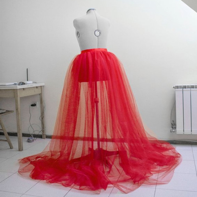 Vestido largo bohemio de gasa para mujer, faldas largas de tul con cordones, de cintura alta, para , boda y graduación