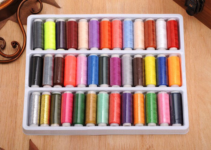 Sewing Supplies 39 pieces 200 Yard Mixed Colors Polyester Spool Sewing Thread For Hand Machine Thread to sew ZL35