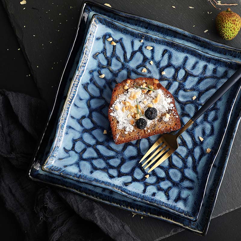 Oven Keramische Vierkante Plaat Taart Plaat Westerse Steak Plaat Lade Rechthoekige Plaat Sushi Plaat Sashimi Plaat Dessertbord