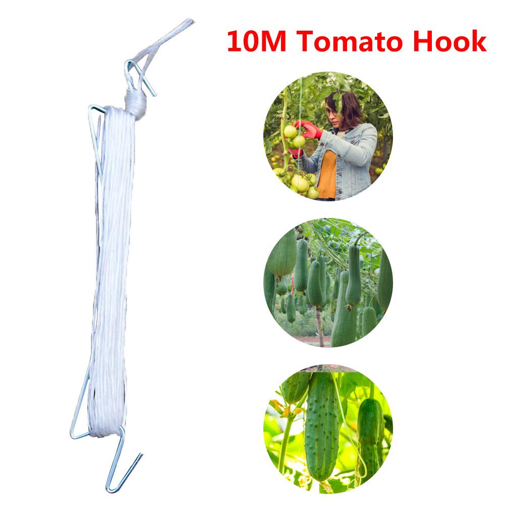 Gancho de tomate horticultura strapping linha crescimento da planta tração corda gancho videira vegetais plantio suprimentos para tomates pepinos: Default Title