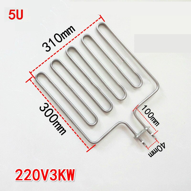 Rvs Verwarmingselement Voor Droge Sauna Apparatuur Elektrische Verwarming Buis Buisradiator 5U Vierde Versnelling 3KW: Stainless steel-3KW