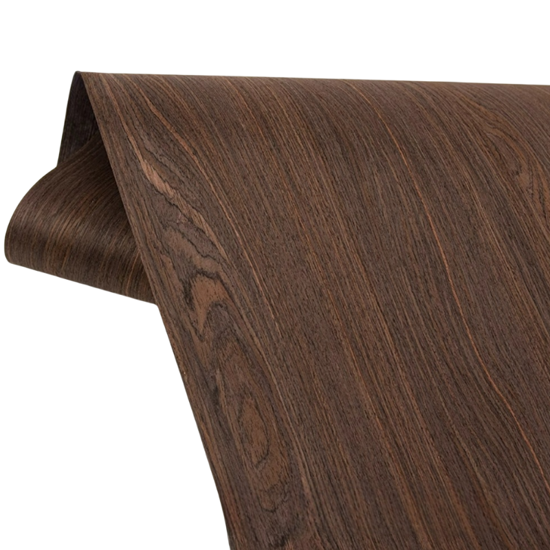 L:2.5 mètres x 58cm T:0.3mm technologie de chêne fumé feuilles de placage de bois décoration de meubles papier peint d'armoire rénovation des panneaux en bois