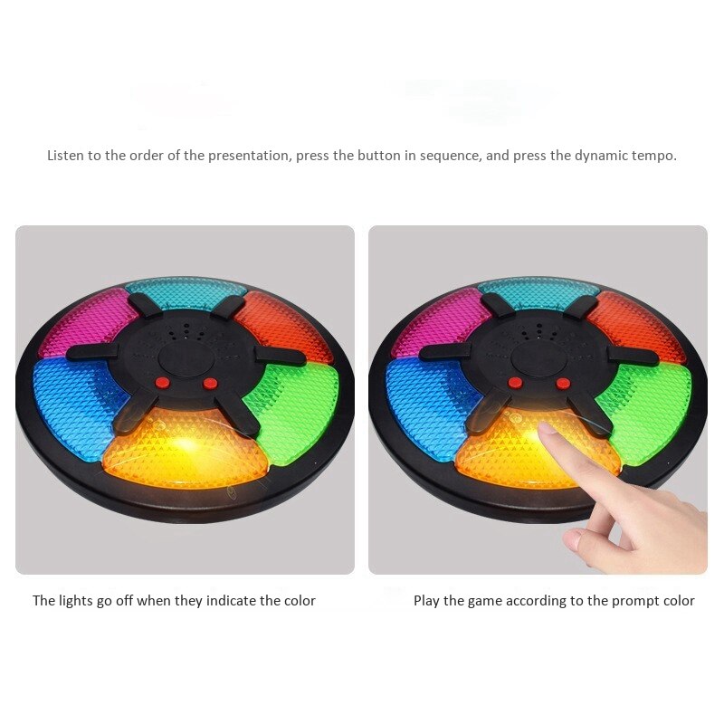 Children 6-Color Light Circular 6-Key Game Machine Memory Game Machine