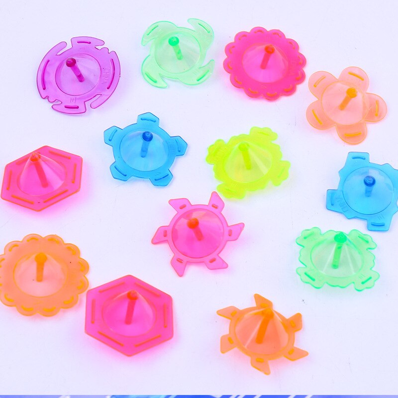 50 Stks/partij Klassieke Plastic Springen Kikker Gyro Speelgoed Gekleurde Kleine Top Family Fun Kleine Speelgoed Kinderen Nostalgische Kerstcadeaus yjn