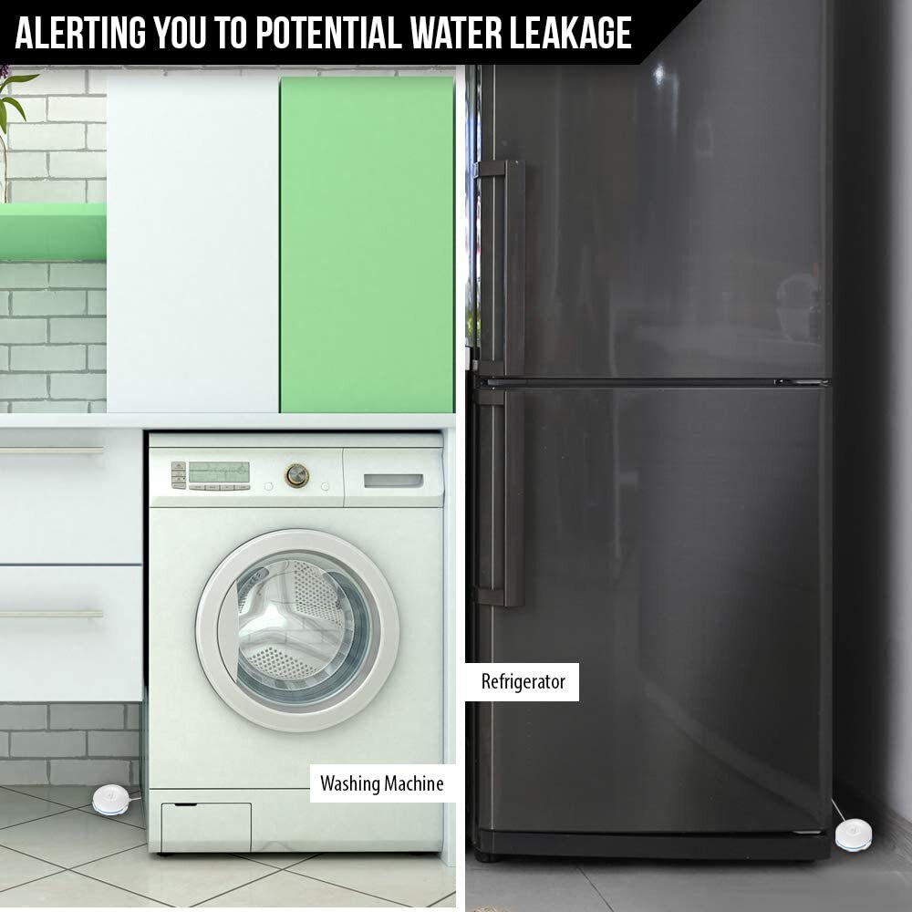 UseeLink Smart Wi-Fi water sensor used with valve controller to control water shut-off valve for flooding and leak detection