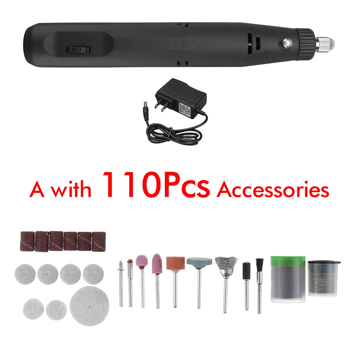 198/226/276Pcs Cordless Electric Grinder Drill Variable Speed Rechargeable Mini Grinding Machine Engraver Pen 15000 r/min