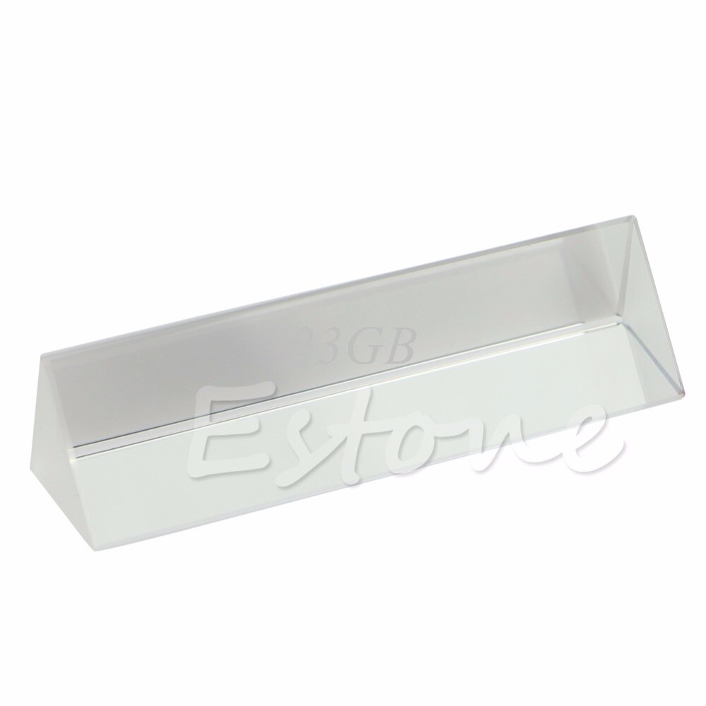 Triple Driehoekig Prism Optical Glass Natuurkunde Onderwijs Lichtspectrum 10Cm 4 "M10
