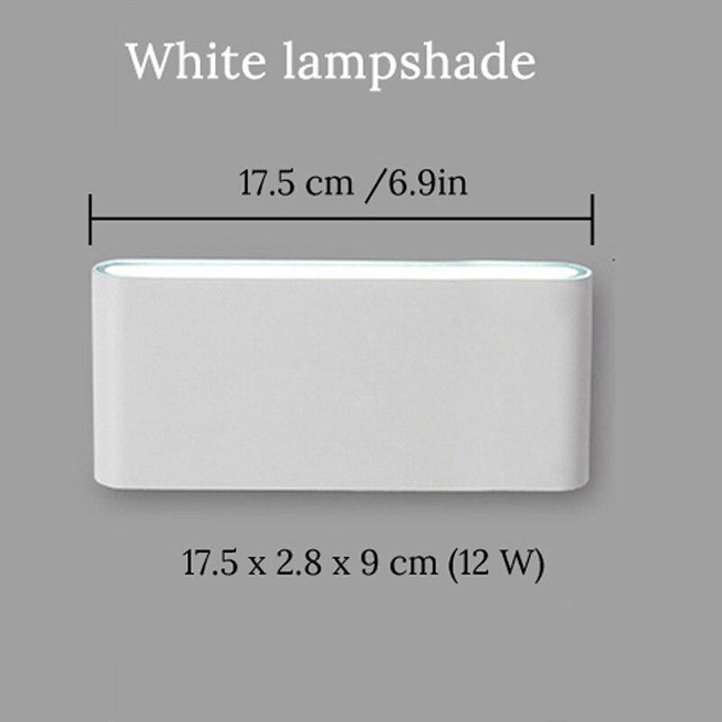 LED Wandlamp Waterdichte Outdoor Wandlamp IP65 Aluminium 6 W/12 W LED Wandlamp Indoor Versierd Muur blaker: white 12W Big size / Warm white