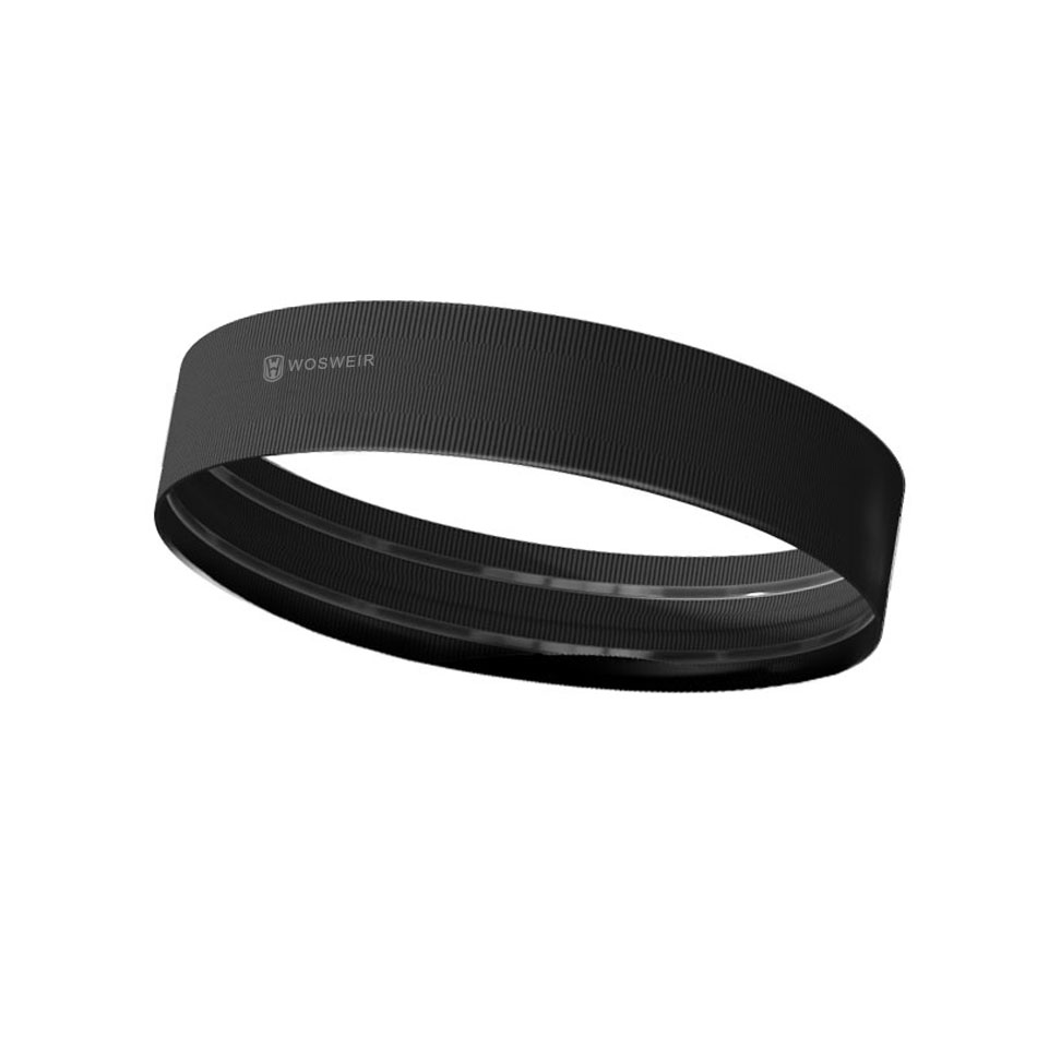 WOSWEIR 1PCS Zweetband Vochtafvoerend Ademend Mannen Vrouwen Sport Elastische Hoofdband voor Fitness gym Running sport basketbal: Black