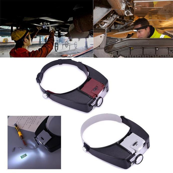 LED Head-mounted Watch Maintenance Magnifying Glasses For Reading Optivisor Magnifying Glass Loupes Jewelry Watch Repair Tool