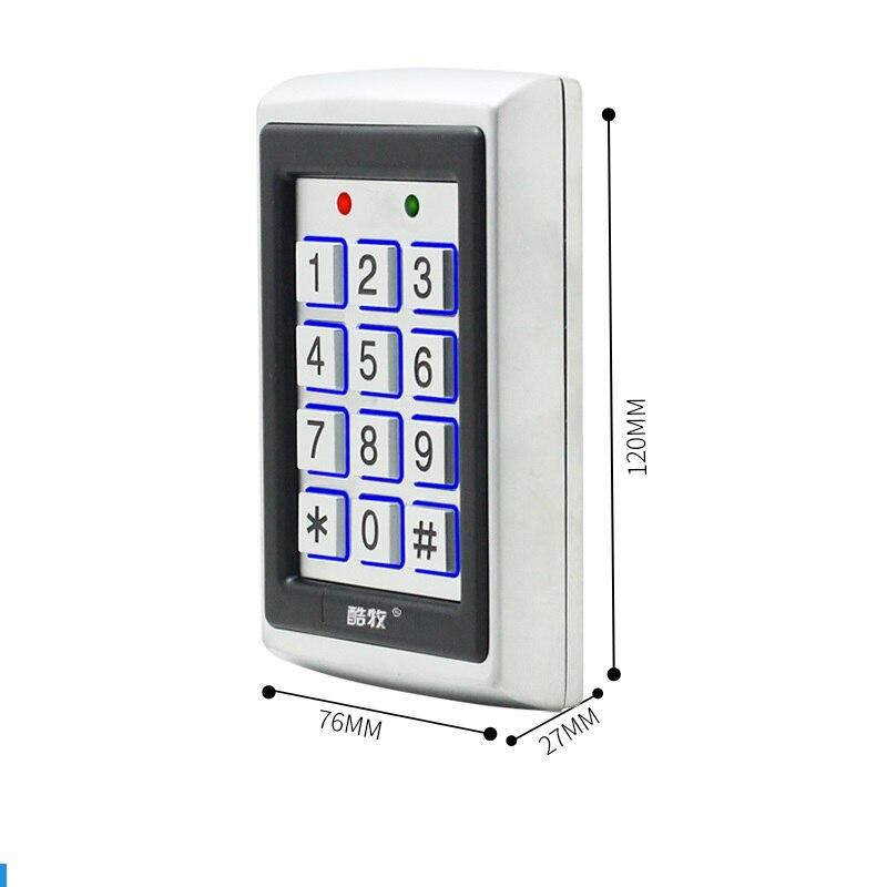 Metal case RFID Standalone keypad access control for gate door lock access(not wateproof)