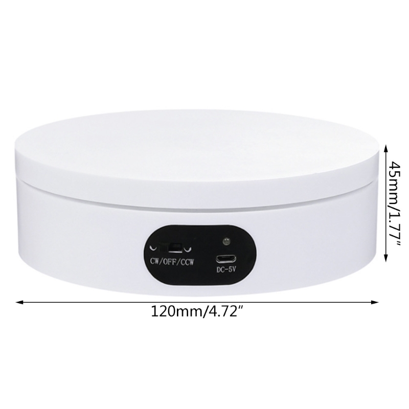 Turntable Display Stand, 360 Degree Electric Motorized Rotating Turntable for Photography, Video Shooting Props, Jewelry, Watch