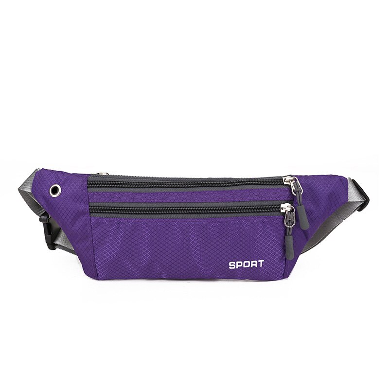 AIREEBAY Mini Fanny Pack For Women Portable Colorful Waist pack Travel Multifunctional Waterproof Phone Belt Bag: Purple