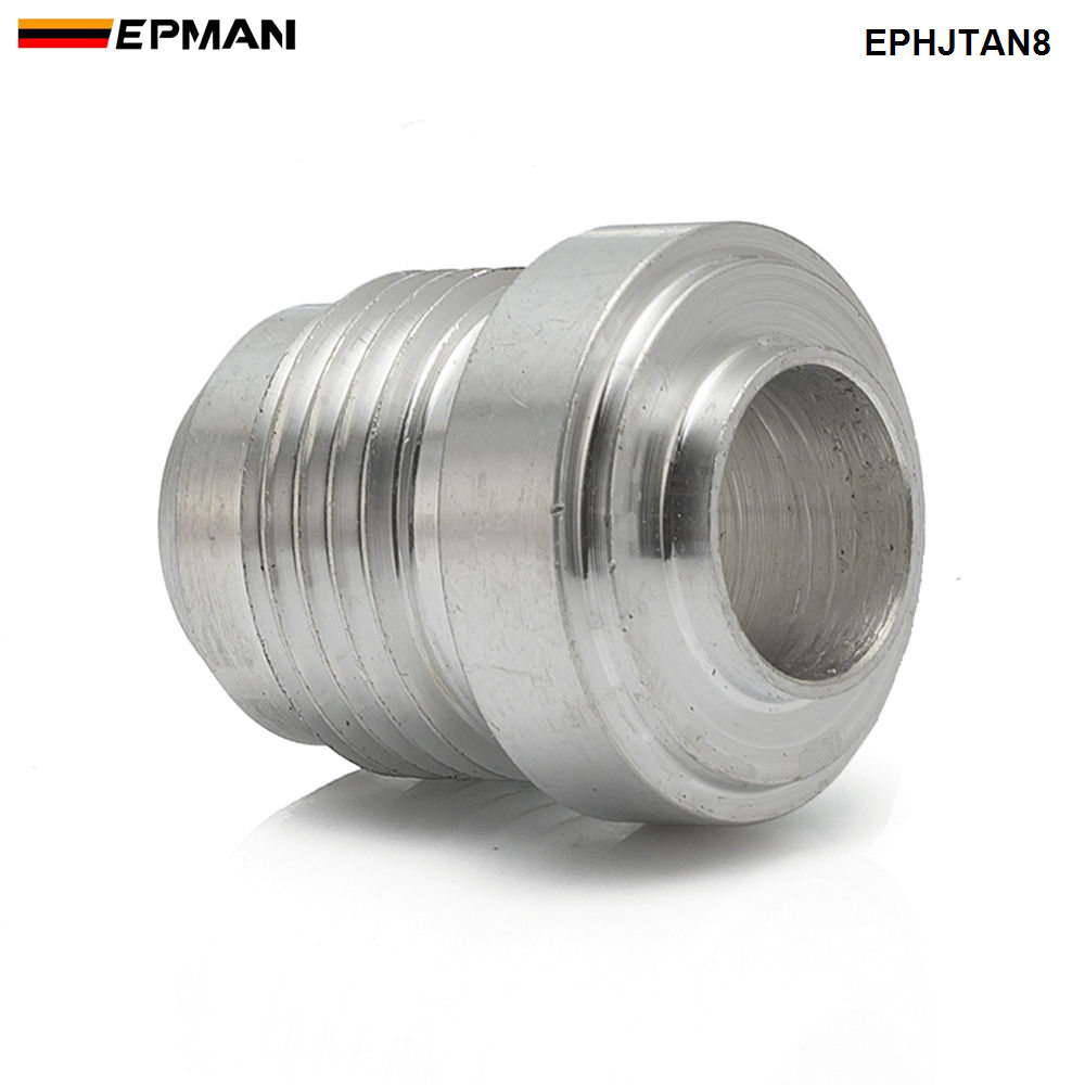 EPMAN 10PCS AN8 Male Aluminum Weld on Bung Boss Hose Fitting Adapter for Fuel Oil Spare Swirl Pots, Surge Tanks EPHJTAN8