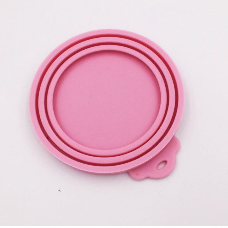 Reusable silicon Magic lids universal lid cat dog pet food wrap bowl pot lid silicone cover: pink