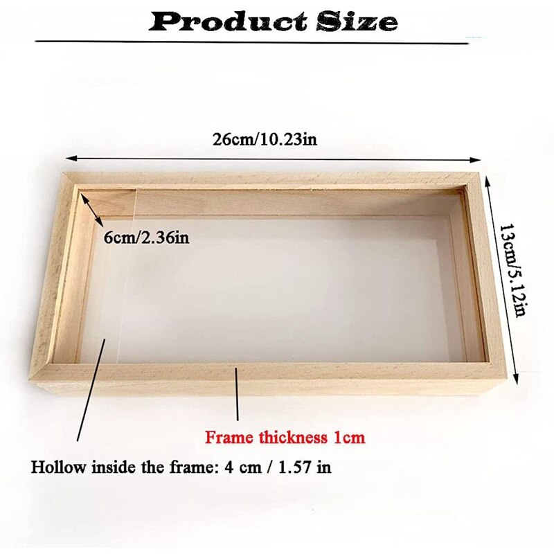 Shadow Photo Frame Wooden Double-Sided High-Definition Acrylic Storage Box DIY Display Box